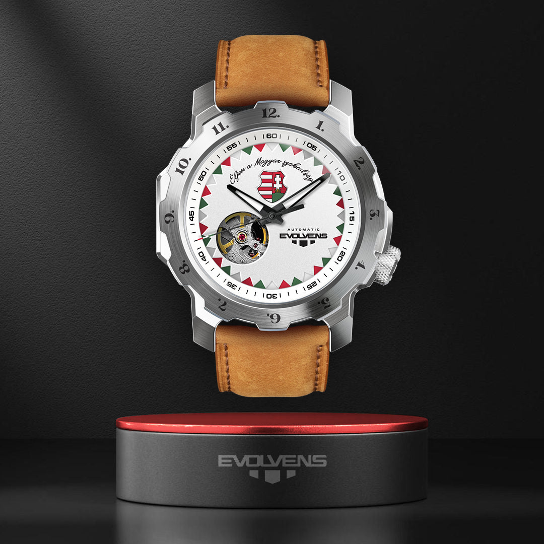 Evolvens MÁRCIUS 15 - 44 mm Ezüst Egyedi Automata Karóra