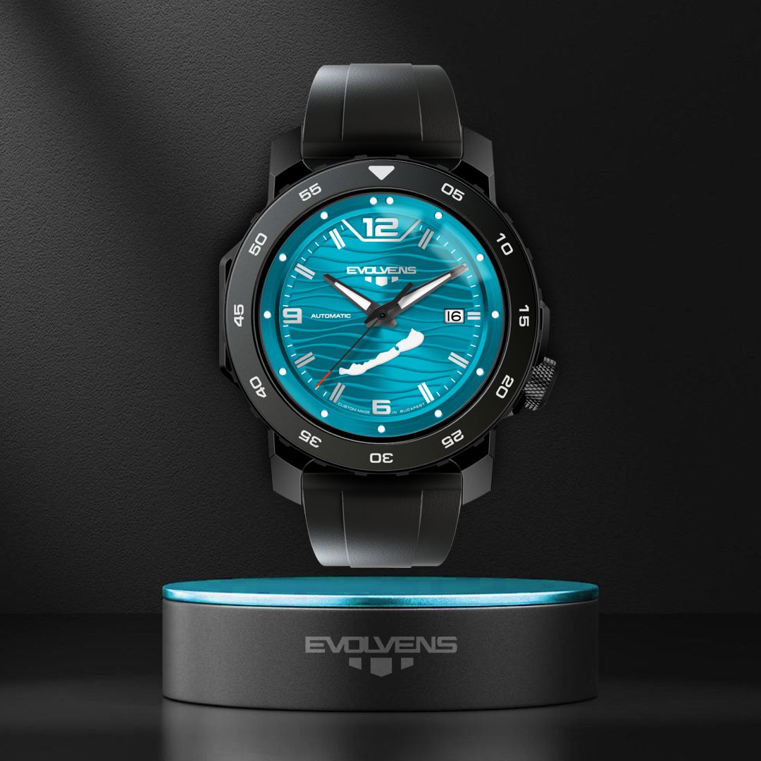 Evolvens BALATON Azure (Black) 44 mm Automatic Watch