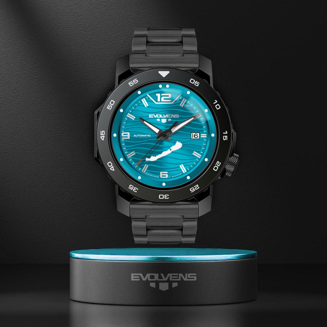 Evolvens BALATON Azure (Black) 44 mm Automatic Watch