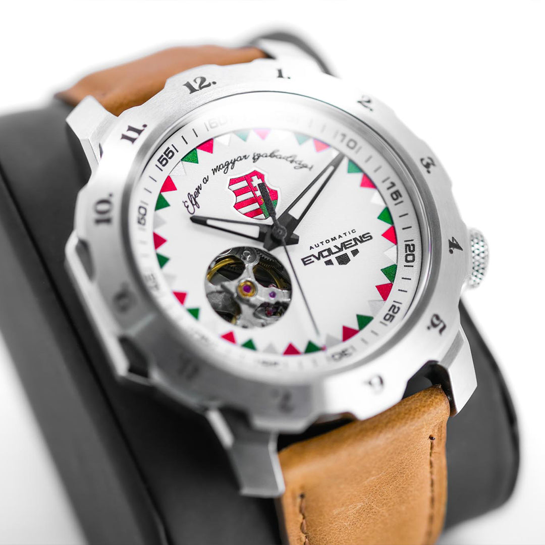 Evolvens MÁRCIUS 15 - 44 mm Ezüst Egyedi Automata Karóra