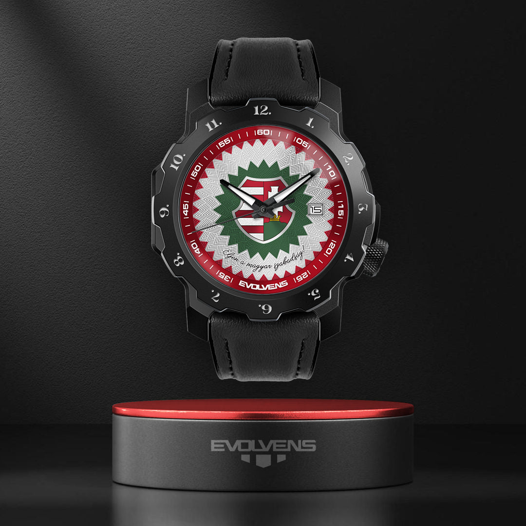 Evolvens MÁRCIUS 15 - 44 mm Fekete Egyedi Automata Karóra