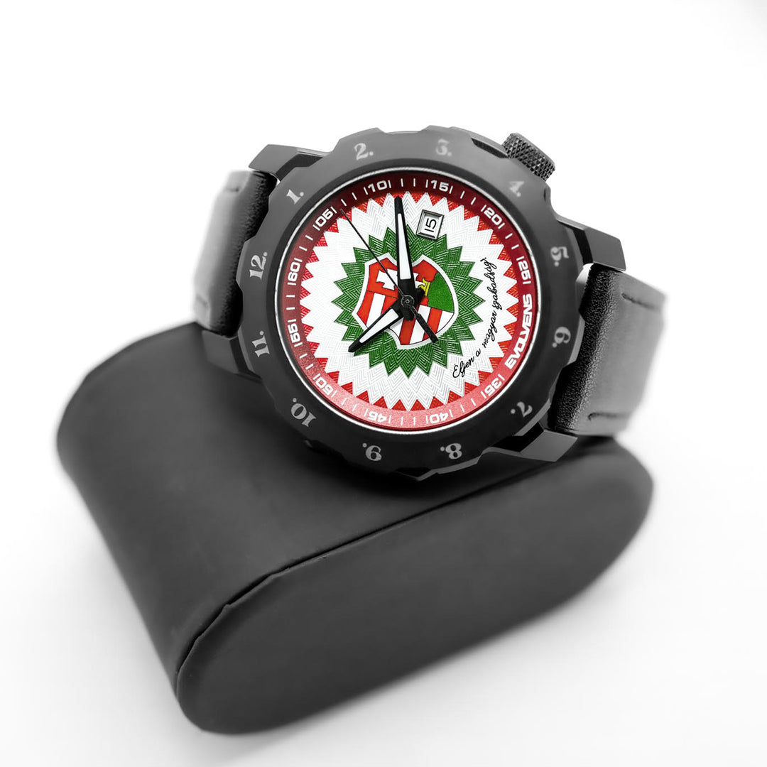 Evolvens MÁRCIUS - 44 mm Fekete Egyedi Automata Karóra