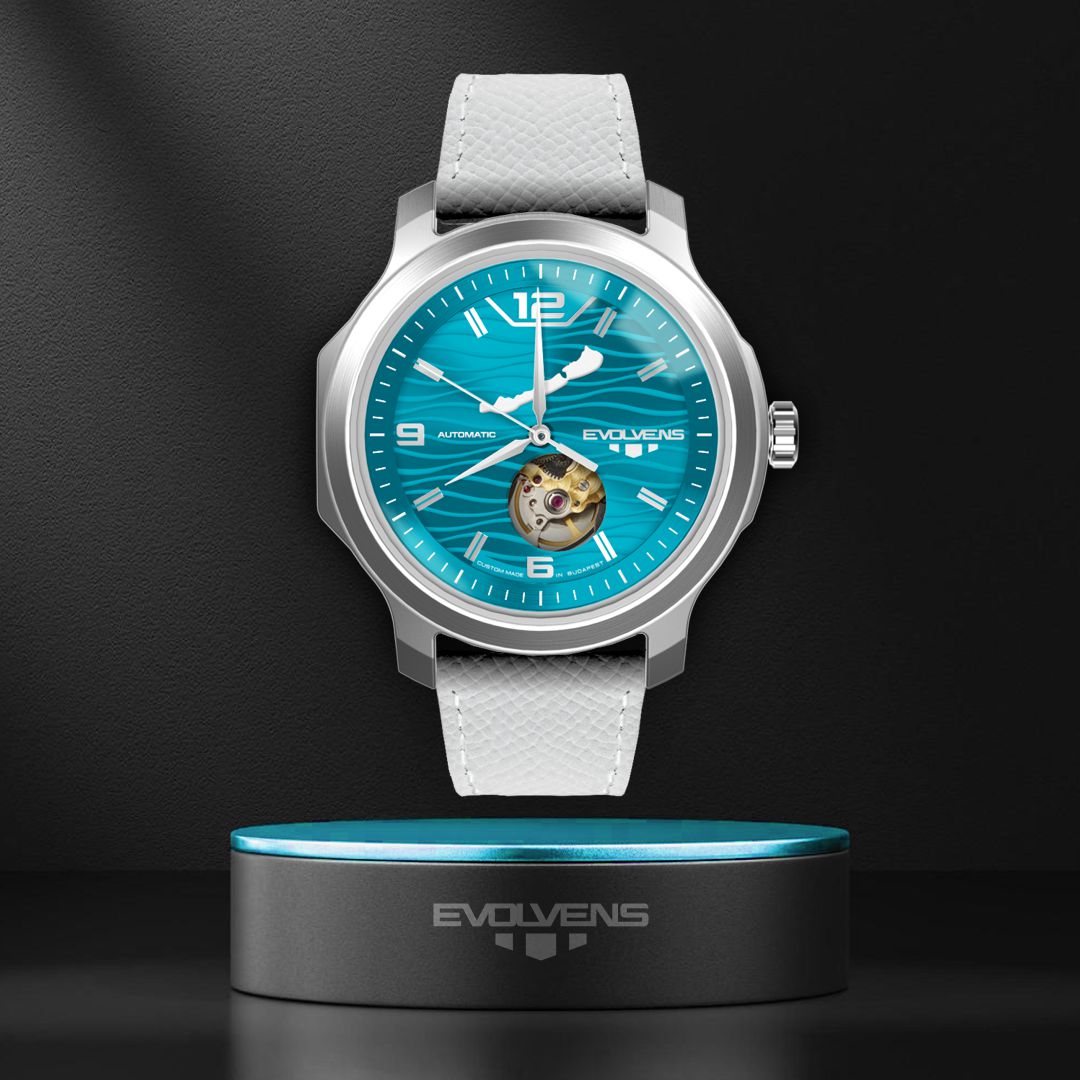 Evolvens® BALATON-Azúr 42 mm Prémium Automata Karóra