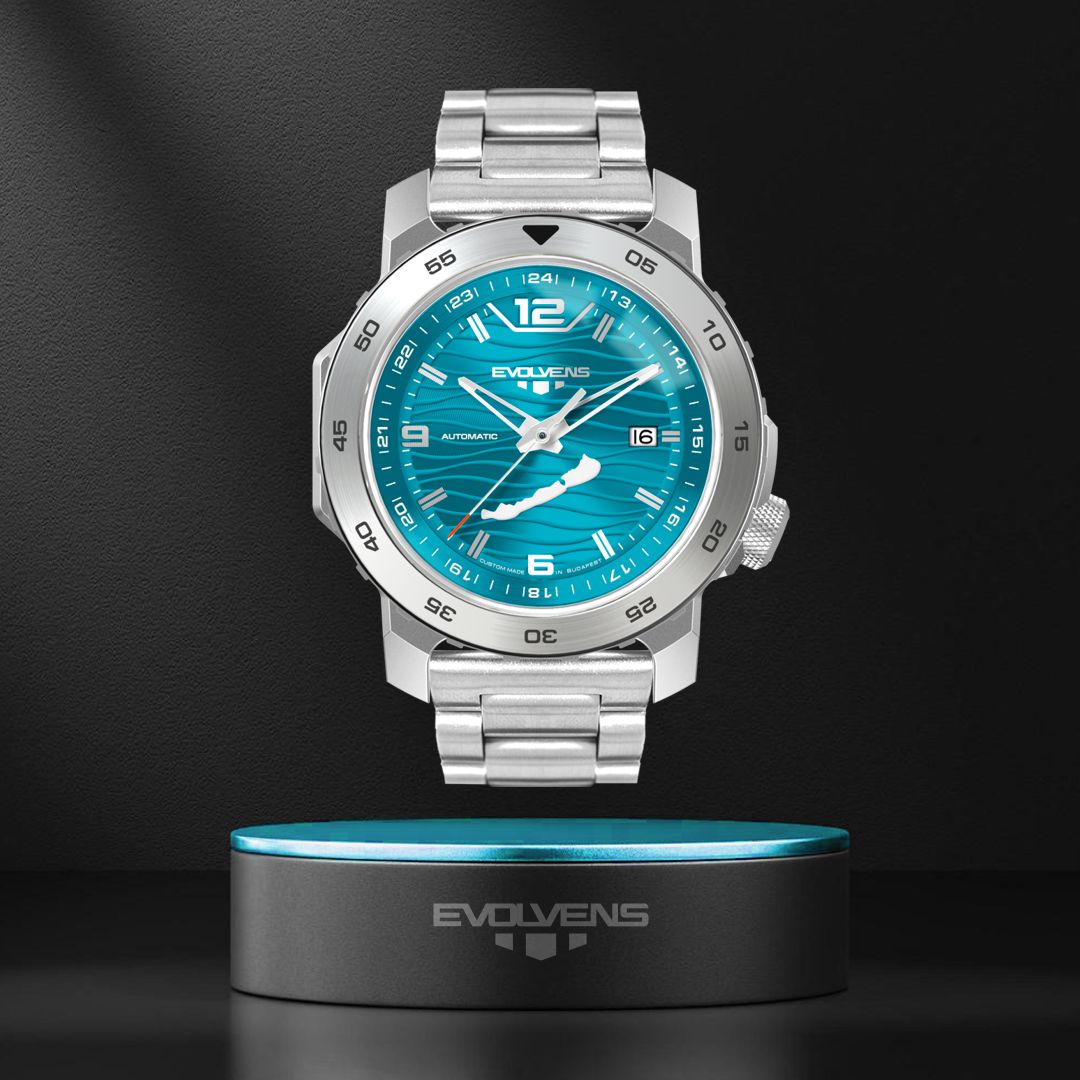 Evolvens® BALATON-Azúr 44 mm Automata Karóra