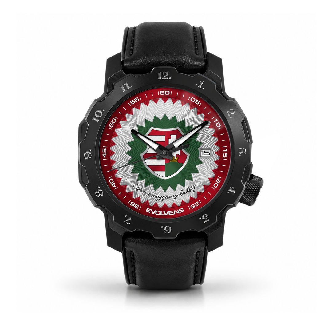 Evolvens MÁRCIUS - 44 mm Fekete Egyedi Automata Karóra