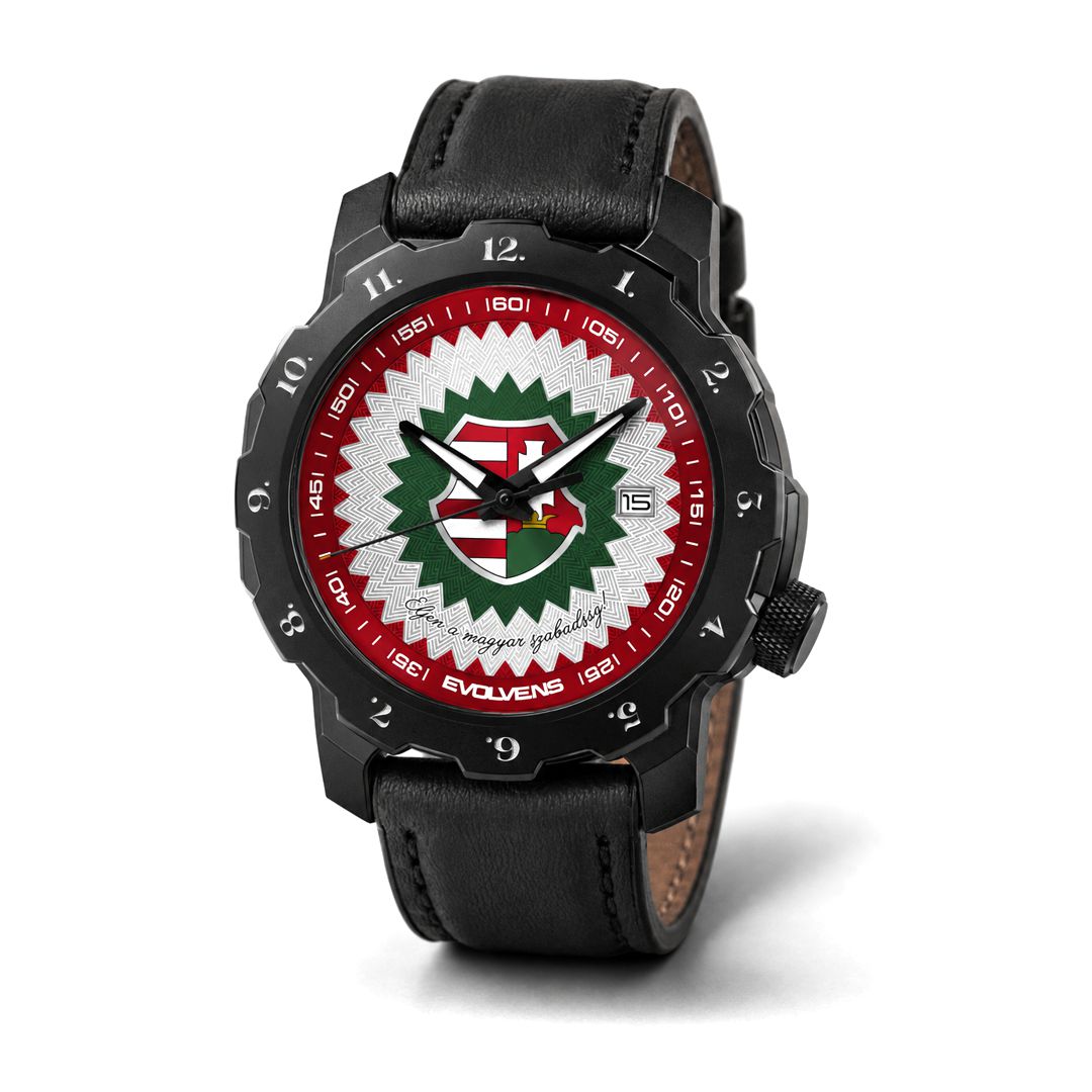 Evolvens MÁRCIUS - 44 mm Fekete Egyedi Automata Karóra